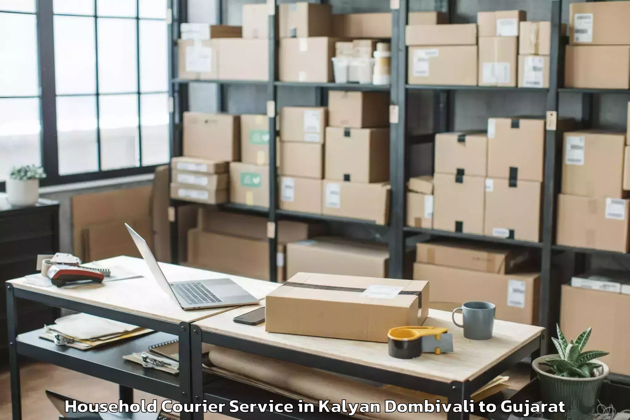 Hassle-Free Kalyan Dombivali to Dholka Household Courier